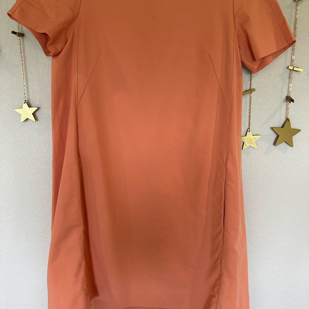 COS Orange Raglan Sleeve Sheath Dress